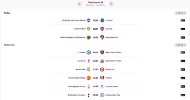 Jadwal Pertandingan Hari Ini & Besok