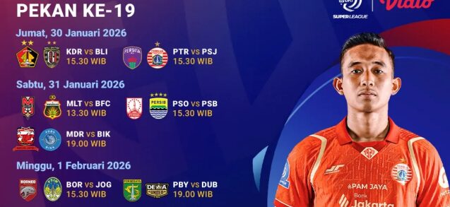 Jadwal resmi Pekan 19 BRI Super League 2025/2026