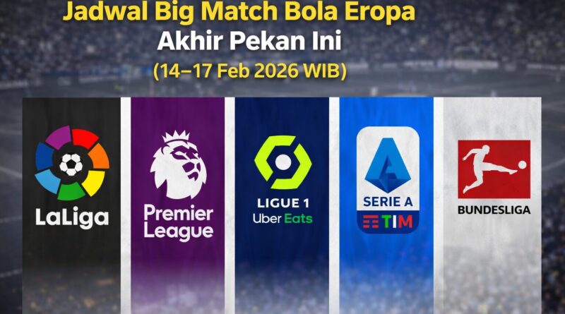 Jadwal Big Match Bola Eropa Akhir Pekan Ini (14–17 Feb 2026 WIB)