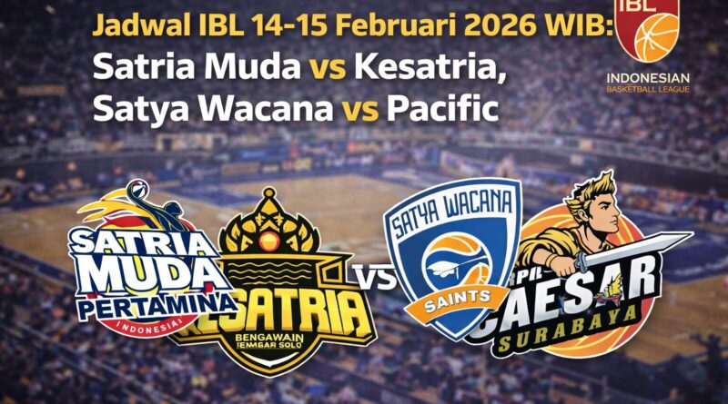 Jadwal IBL 14-15 Februari 2026 WIB