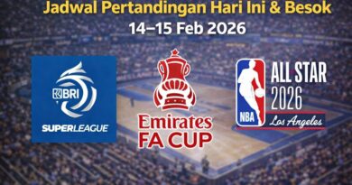 Jadwal Pertandingan Hari Ini & Besok 14–15 Feb 2026
